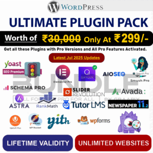 Ultimate Wordpress Plugin Bundle worth ₹30,000 at Just ₹299 (July 2025 – Latest Updated)